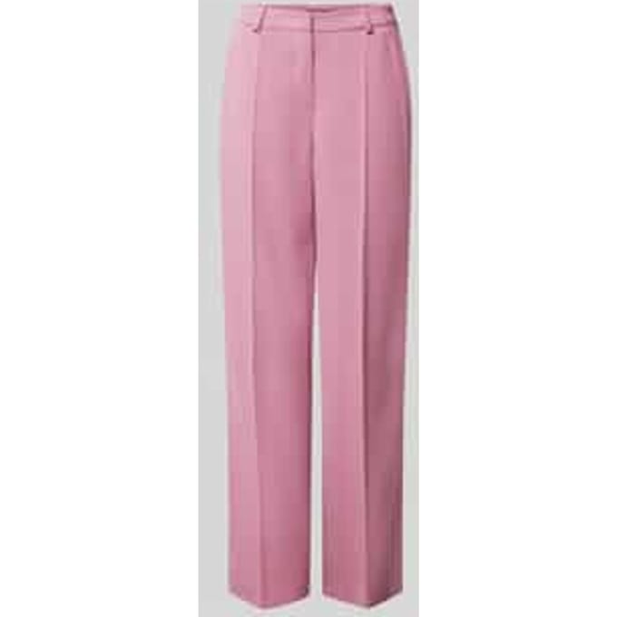 Straight leg stoffen broek met persplooien