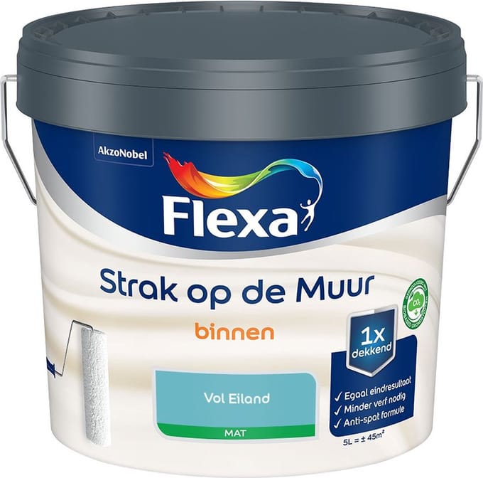 Flexa - Strak Op De Muur Binnen Mat - Vol Eiland - Mengverf - 5 L