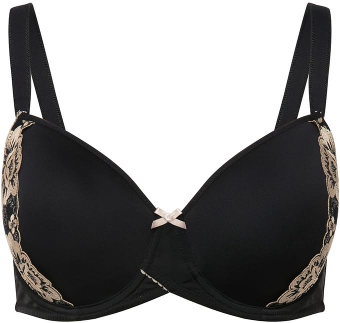 TruYou - Dames - Beugelbeha kant zachte cups - Zwart - Maat 85D