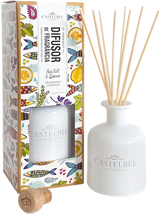 Castelbel - Sardine 250 ml - geurstokjes - zeezout en citroen