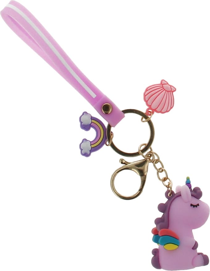 Sleutelhanger Unicorn - Eenhoorn - Paars