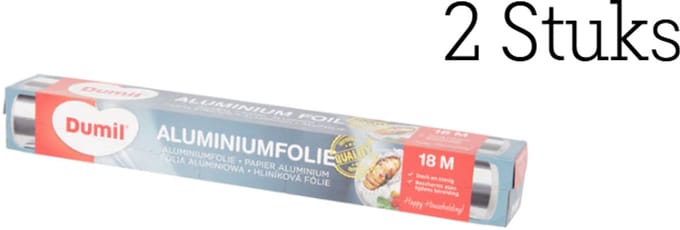 2x Dumil Aluminiumfolie Extra Dik 18 M