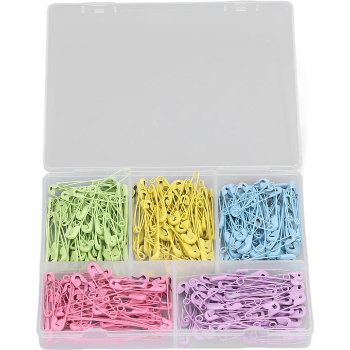 Épingles de sûreté de couleurs mélangées Épingles de sûreté en acier inoxydable Bricolage Épingles à couchettes pour artisanat domestique Type 1 white
