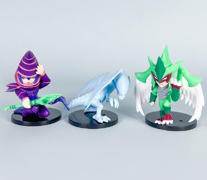 6 stuks/set Yu-Gi-Oh! Duel Monsters Verzameling Model Anime Figuur Poppen Speelgoed No box gray