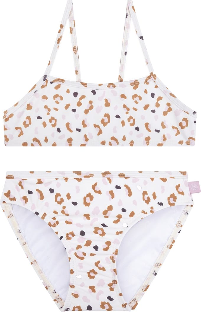 Swim Essentials | Kaki Panterprint Meisjes UV Bikini - Maat 122/128