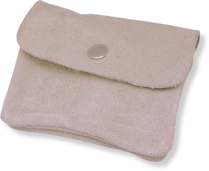 Bijoutheek Portemonnee Leer Italiaans Suede Creme