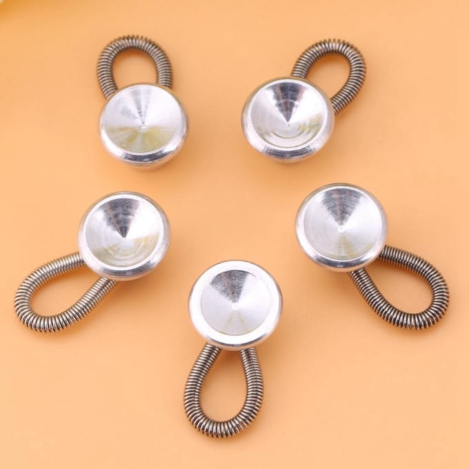 20 stuks flexibele, elastische taille-uitbreidingsknoppen voor overhemdkraag en jeans