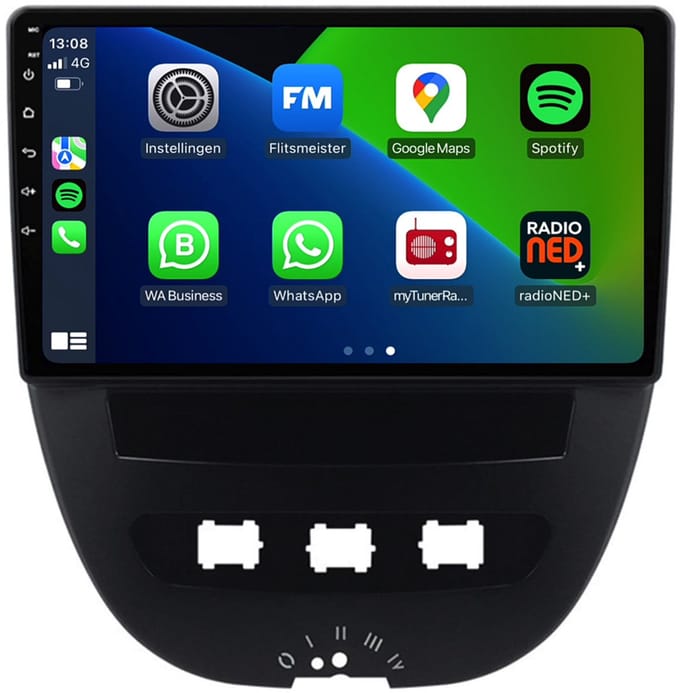 Carplay autoradio voor Citroen C1 | 2005 t/m 2013 | Android 13 | Apple Carplay & Android auto | Davilon | 2025 model | 2005 2006 2007 2008 2009 2010 2011 2012 2013 | Bluetooth & Wifi