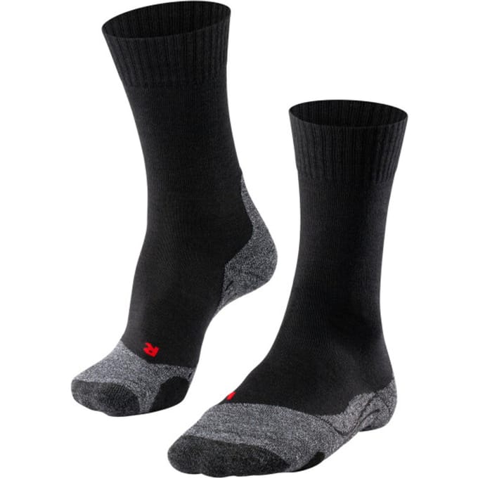 FALKE TK2 anti-blaar dik wol functioneel materiaal wandelsokken dames zwart - maat 37-38