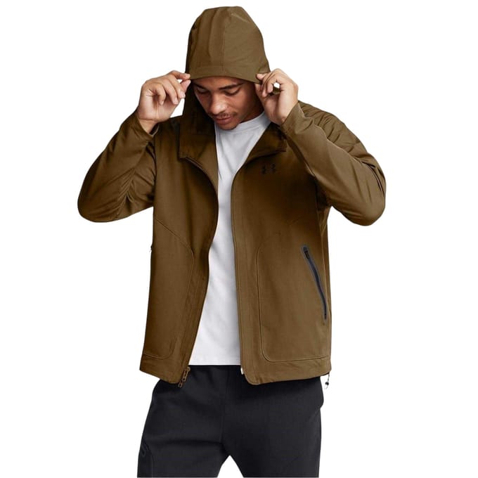Under Armour Heren-trainingsjack met capuchon uit de Unstoppable-collectie (Bruin)