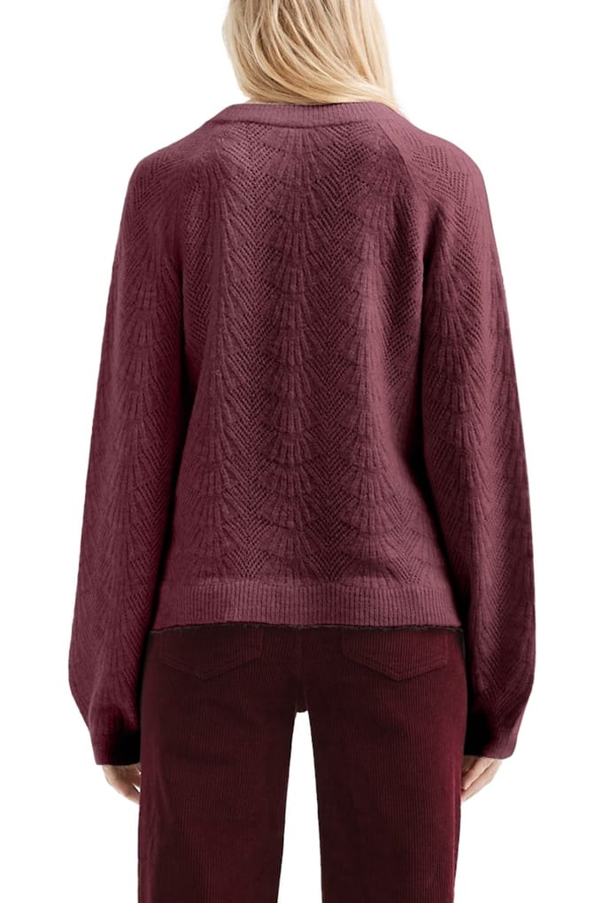s.Oliver -qs Pullover Burgundy Maat: S | Gebreide Truien Outlet | Dames | Bruin