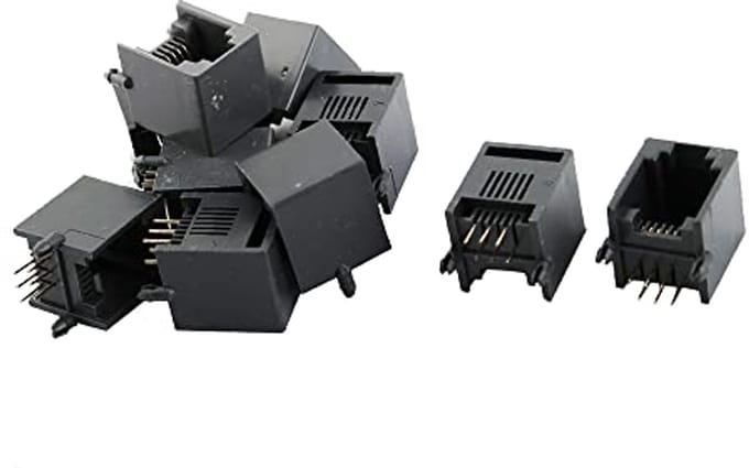 Modulaire PCB Stekker 6P6C RJ12 - 10 Stuks
