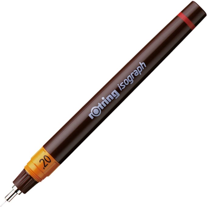 Rotring Isograph Technical Drawing Pen | 0.20 mm | Refillable Fineliner Pen