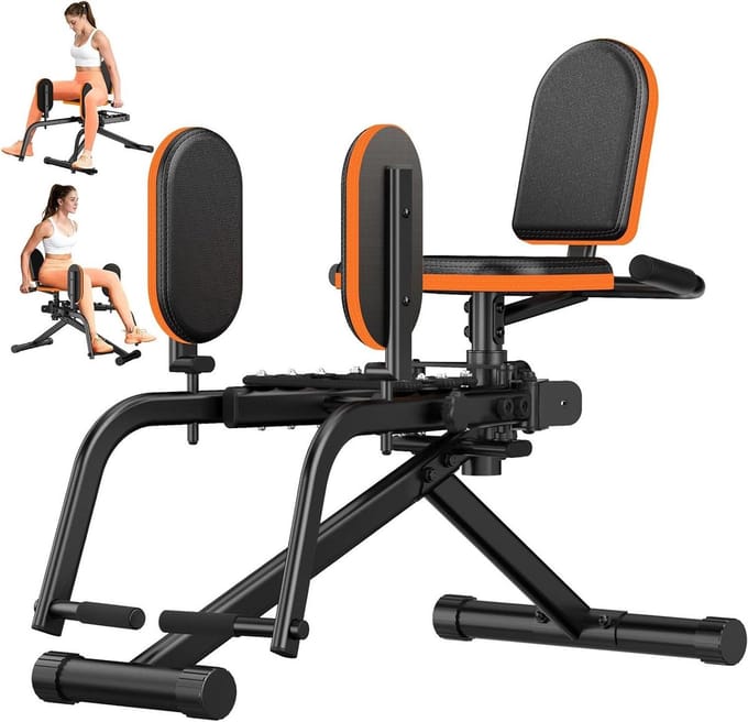 Heup Abductor Machine - Beenspreider Binnenbeen - Benen Trainen - Dubbele Functie - 83 x 29.5 cm - Zwart