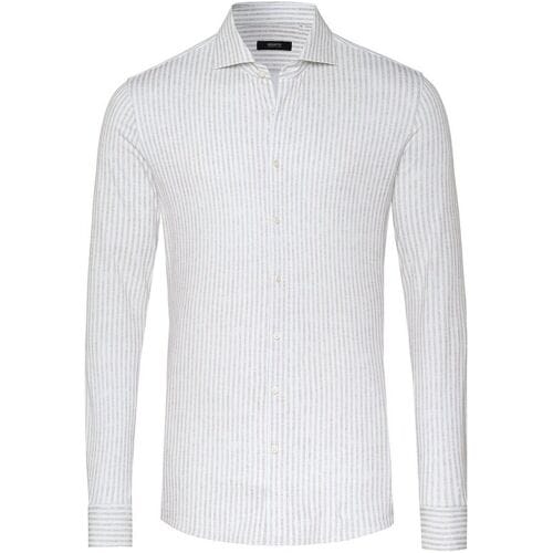 Desoto Luxury Overhemd Allover Stripes Taupe / male