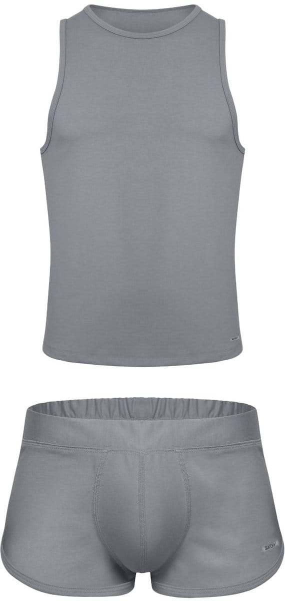 SUKREW 1x Shorts + 1x Vest Multipack Studio Grey - MAAT XS