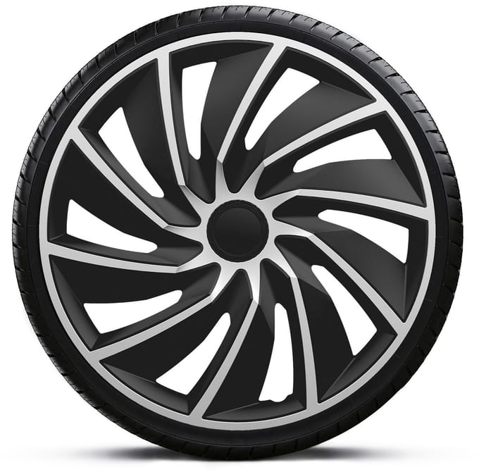 Gorecki Wieldoppenset Turbo Van 17" Zwart/Zilver