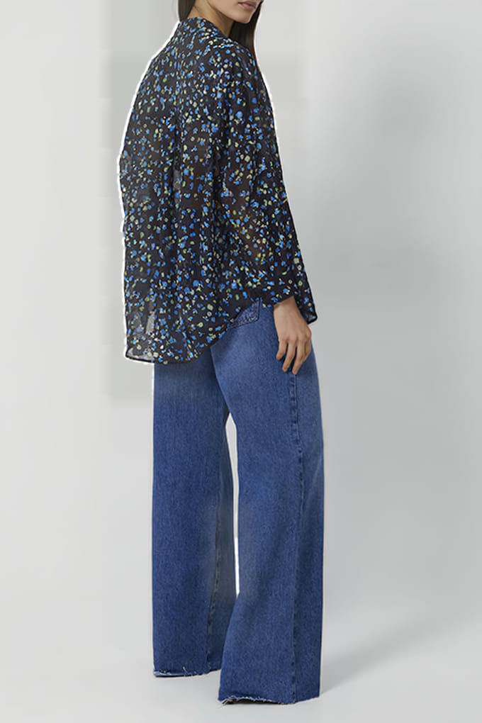 French Connection Ferna Bella Popover Ultramarine Multi Taglia: S | Magliette intime Outlet | Donna | Blu