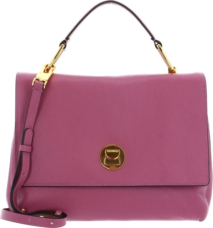 COCCINELLE Leren Handtas Schoudertas Liya Handbag Pulp Pink / Brule Paars