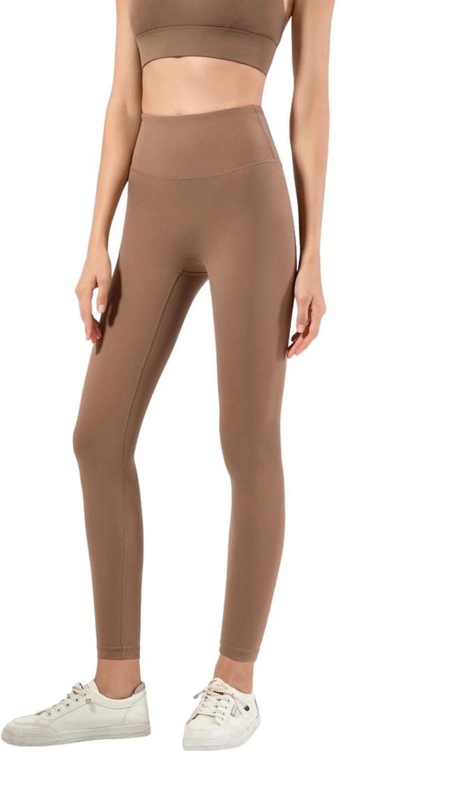 Premium kwaliteit Dames Thermo Fleece Legging - Bruin - Maat S/M