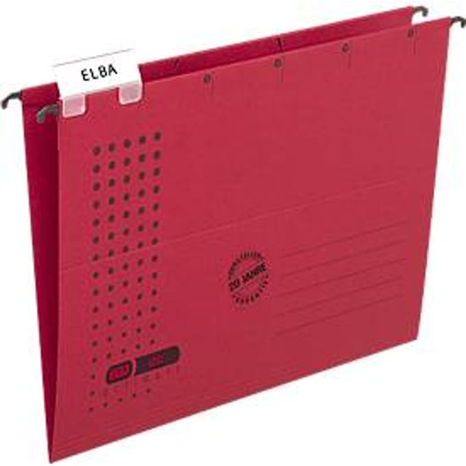 ELBA chic® ULTIMATE hangmappen, voor formaten tot A4, open aan zijkant, rood