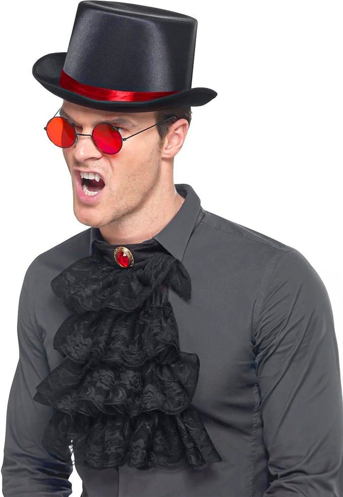Smiffys - Gothic Kostuum Accessoire Set - Rood/Zwart