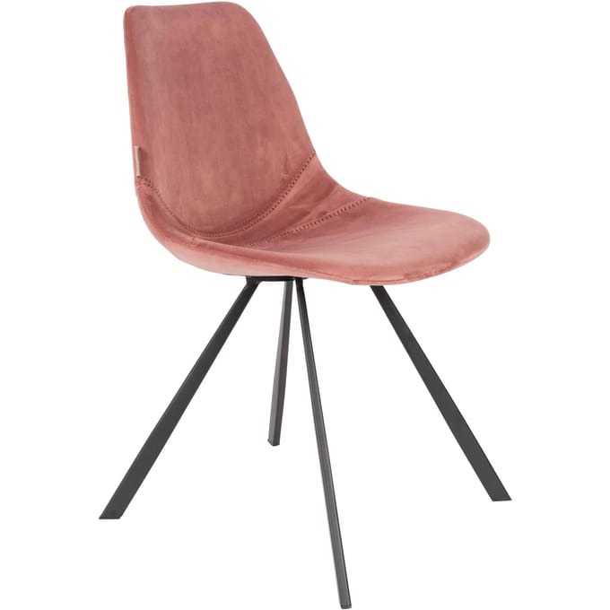 Set van 2 eetkamerstoelen Franky velvet | Dutchbone