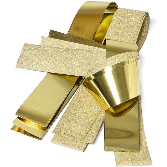 Papieren strips glanzend "Glitter, goud", 50mm - Goud