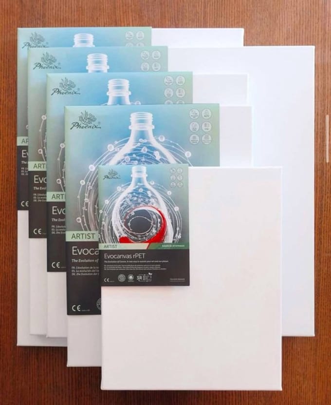 Canvas - 50x50cm - Gerecycleerd polyester - rPet - Schildersdoek - Universeel geprepareerd