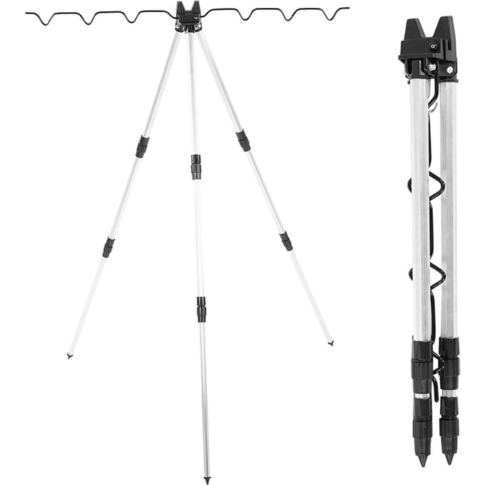 Multifunctioneel Hengel Statief Outdoor Zeevissen Steunstandaard Universeel Telescopisch Driehoek wit