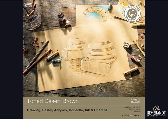 Tekenpapier - Desert Brown - A4 - 180 grams - Rembrandt
