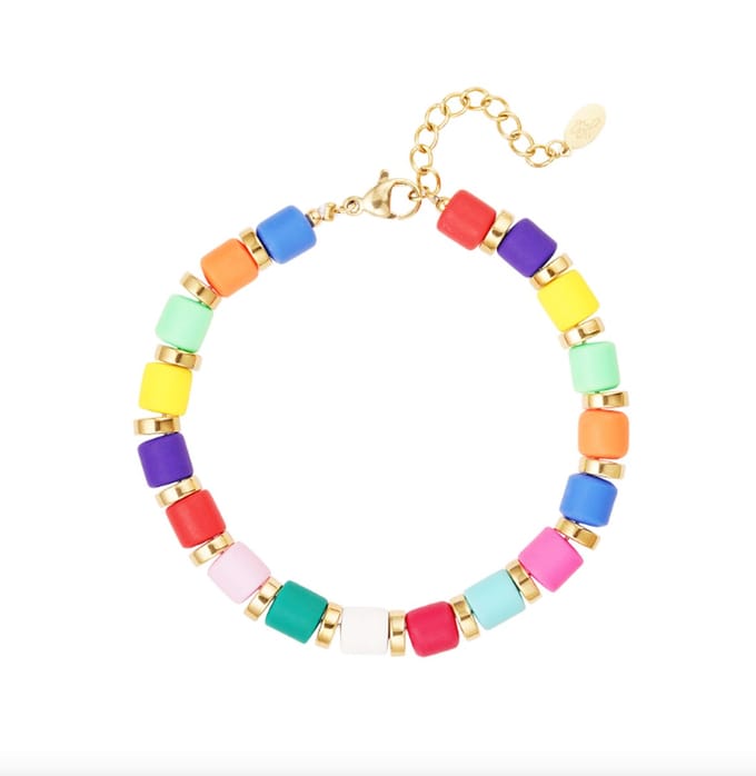 Armband - Polymeer Kralen - Colourful - Rainbow - Regenboog