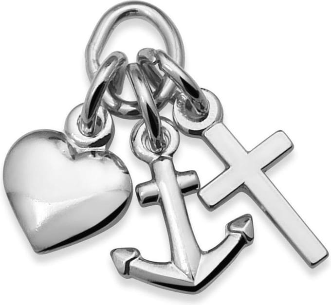 TRESOR geloof-hoop-liefde hanger - Zilver