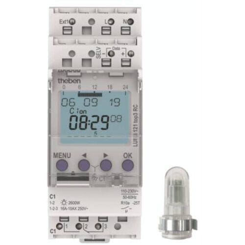 Theben Luna Schemerschakelaar voor DIN-rail - 1210130 - E2K5J