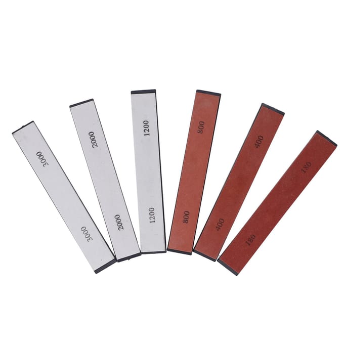 6 STUKS Messenslijpsteen 180 400 800 1200 2000 3000 Korrel Wetsteen Messenslijper voor Lemmet white