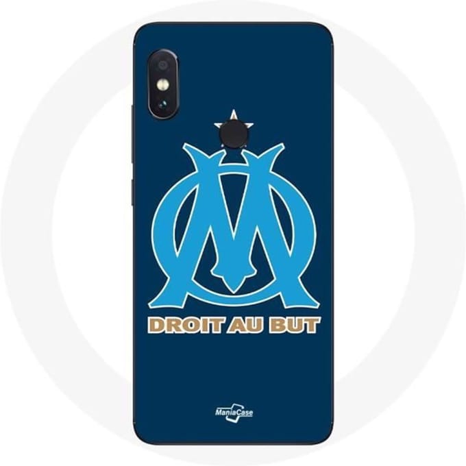 Coque - Olympique de Marseille - Xiaomi Redmi Note 5 Pro - Souple - Protection - Logo bleu bleu