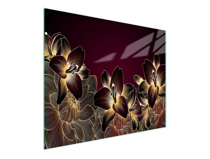 TMK ArtDeko - Snijplank van gehard glas - 52x30 cm - Orchidee