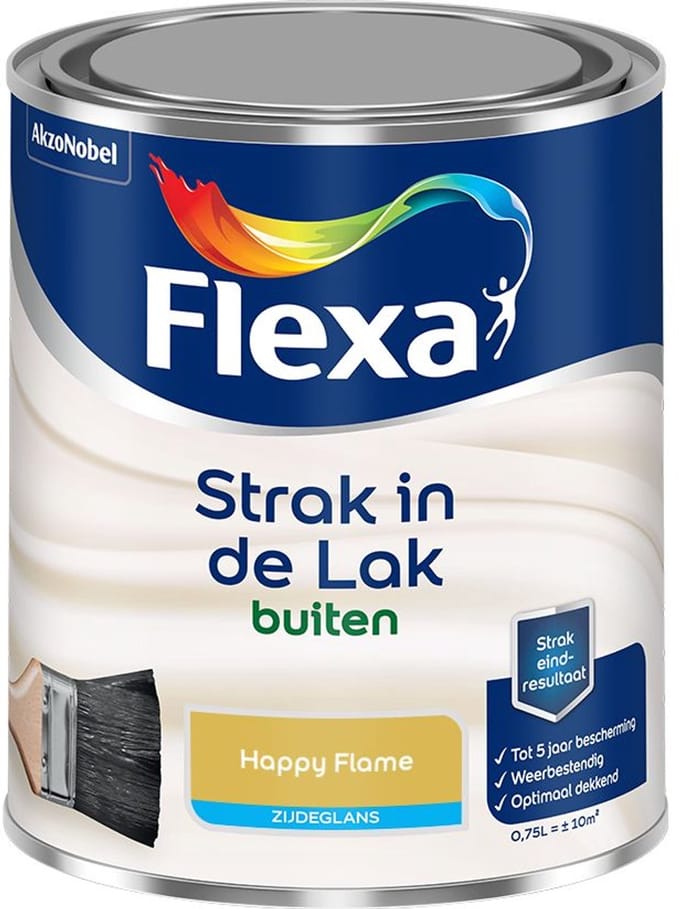 Flexa - Strak in de Lak Buitenlak Zijdeglans - Happy Flame - Mengverf - 0.75 L