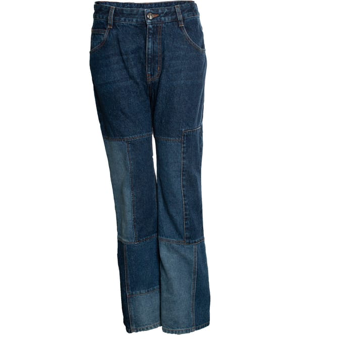 Chloé, patchwork jeans in blauw