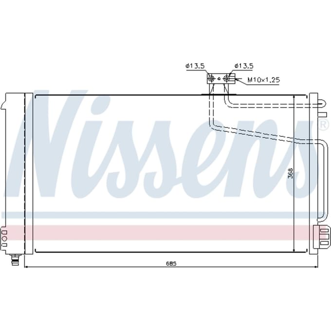 Condensator, airconditioning NISSENS 940145