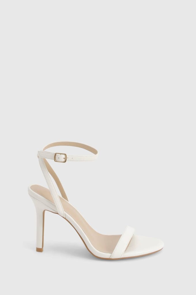 boohoo Dames Barely There Heels | Wit | Maat: 40