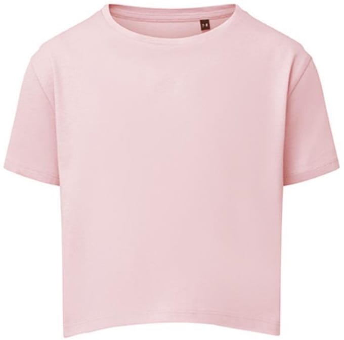 TriDri - Boxy Kinder T-Shirt - Light Pink maat 5/6