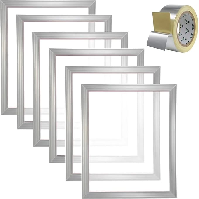 Zeefdrukkit - 6 stuks Aluminium - Zeefdruk set frame - zeefdrukframes 46x51CM - Startersset - Zeefdrukraam
