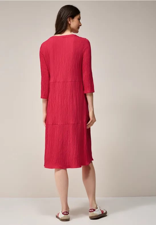 Seersucker jurk met volants