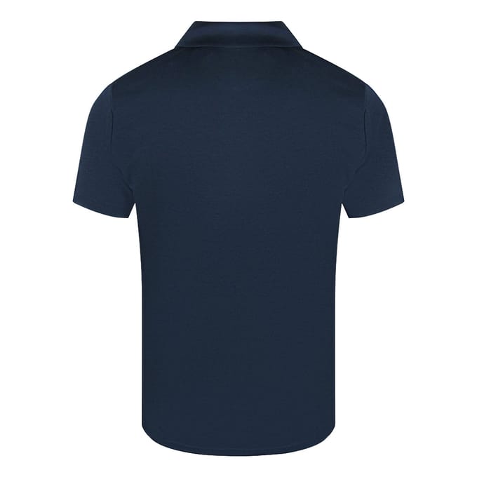 Lyle &amp; Scott Getextureerd Marineblauw Poloshirt