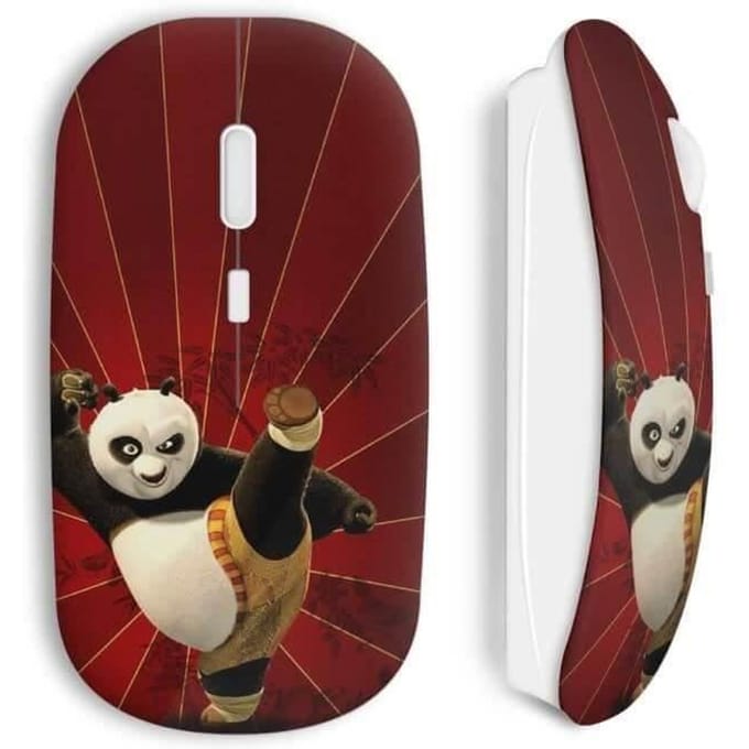 Draadloze muis kungfu panda rood