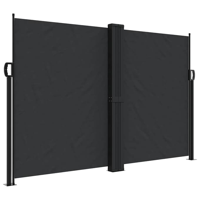 vidaXL - Windscherm - uittrekbaar - 160x1200 - cm - zwart