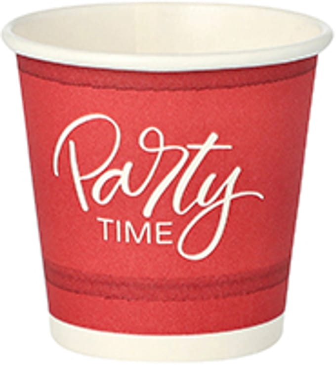 20x 50 Drinkbekers Karton 5 cl Ø 5 cm · 5 cm rood Party Time