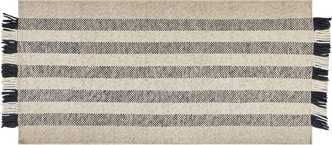 TACETTIN - Modern vloerkleed - Gebroken wit - 80 x 150 cm - Wol