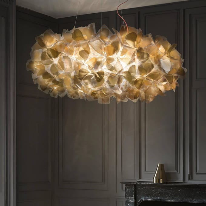 SLAMP Clizia Mama Non Mama Hanglamp Groot Goud/ Doorzichtig Draad